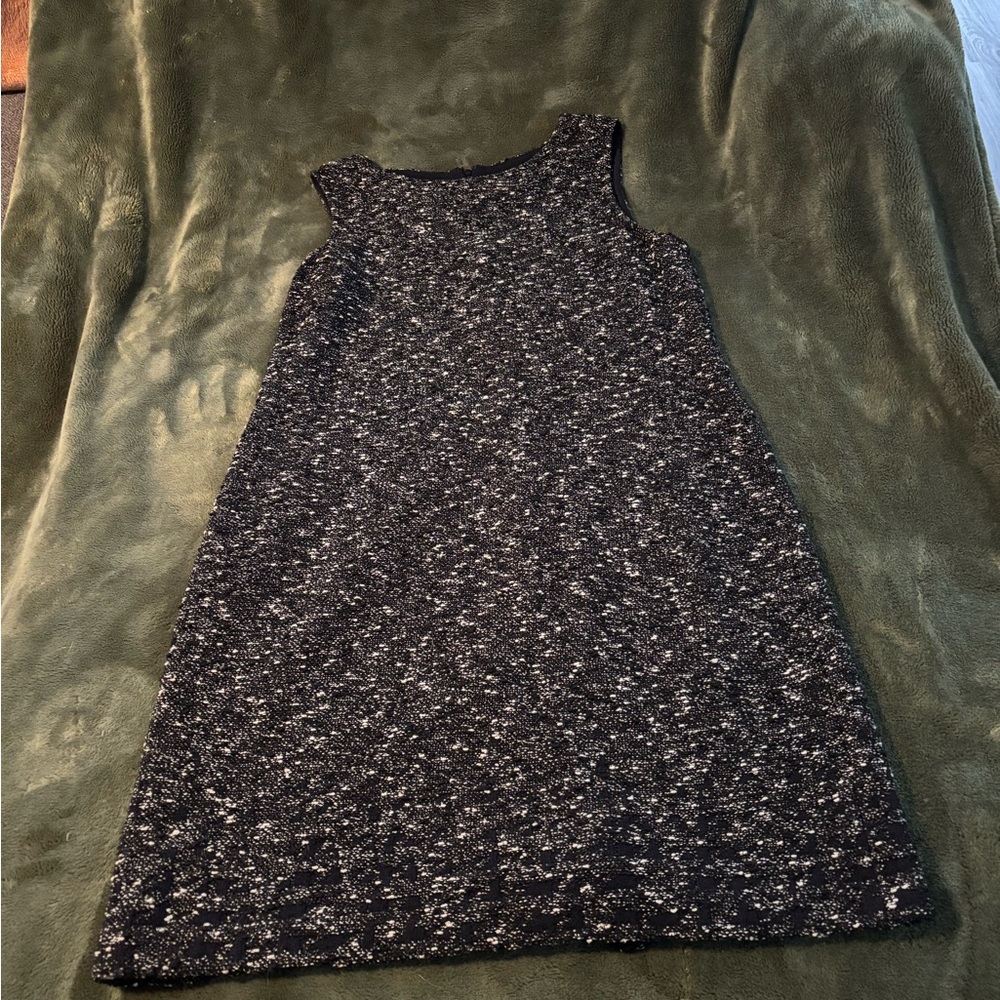 St. John Collection Black Sequin Sleeveless Cocktail Dress